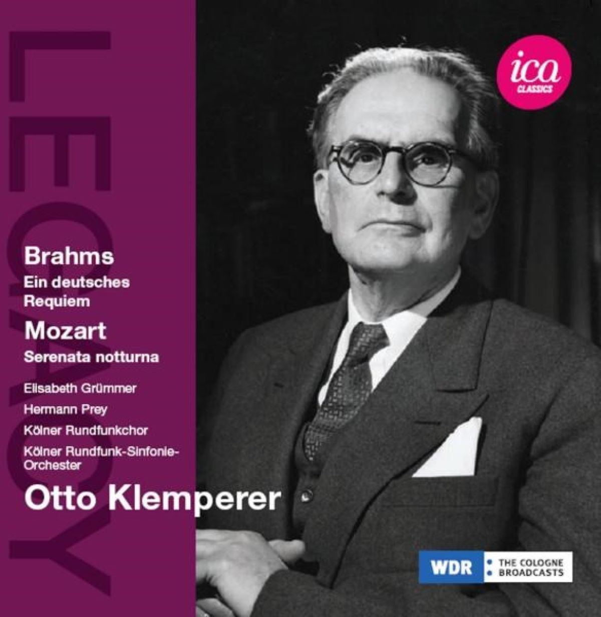 Afbeelding van Elisabeth Grümmer, Hermann Prey, Kölner Rundfunk-Sinfonie-Orchester, Otto Klemperer - Ein Deutsches Requiem | Serenade Notturna
