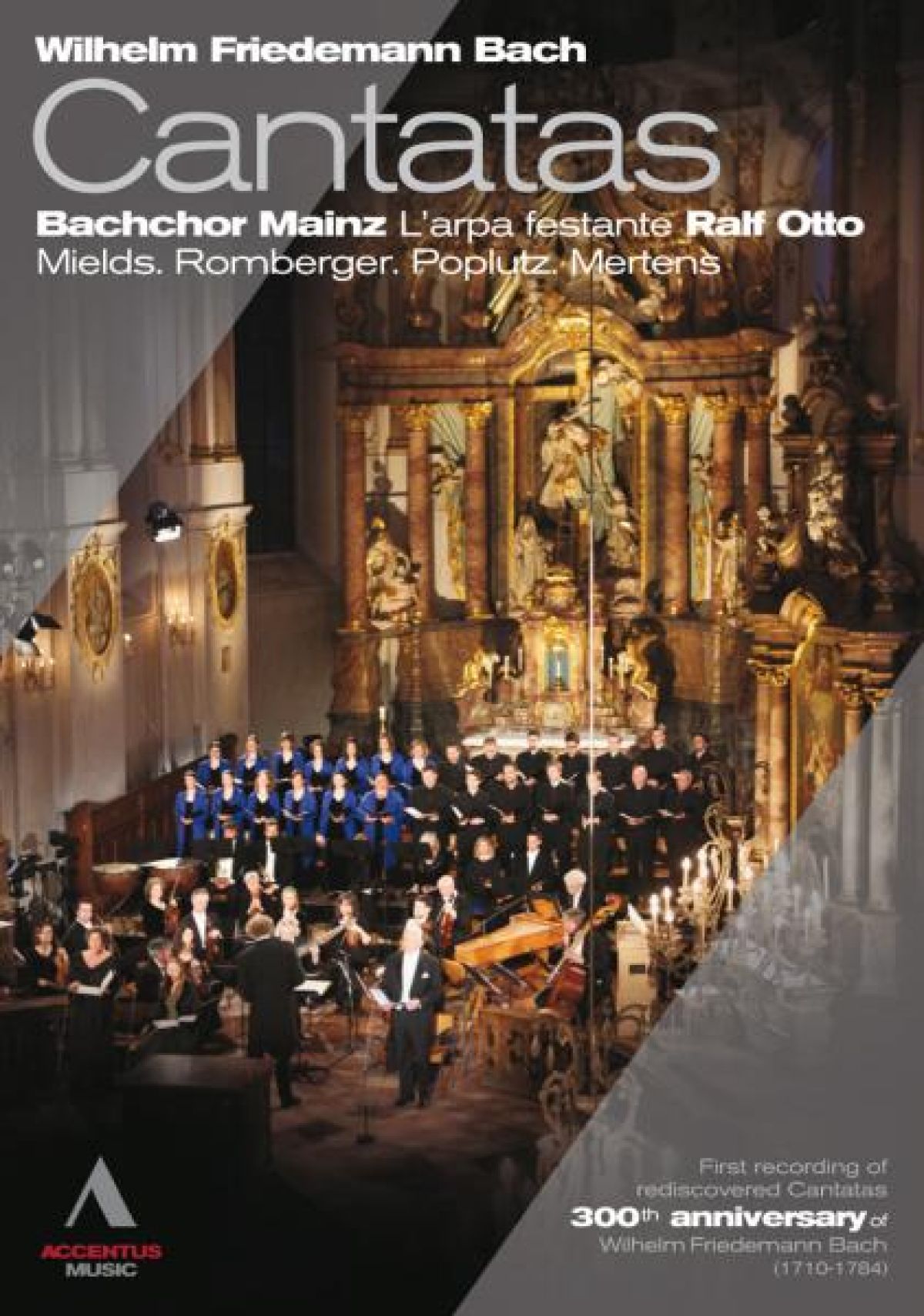 Afbeelding van Bachchor Mainz, L'Arpa Festante, Rolf Otto - W.F.Bach: Rediscovered Cantatas