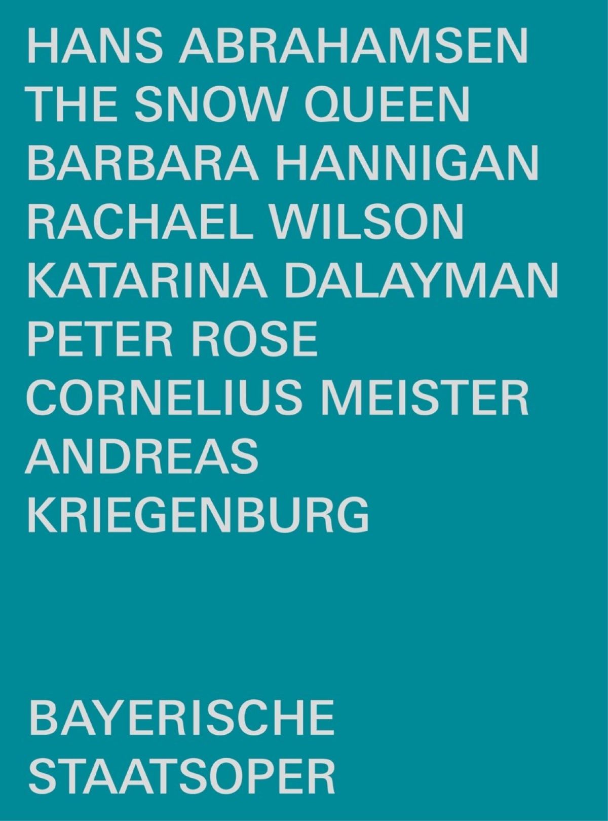 Afbeelding van Barbara Hannigan, Bayerisches Staatsorchester, Cornelius Meister - Abrahamsen: The Snow Queen