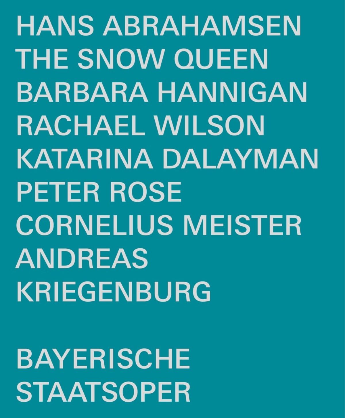 Afbeelding van Barbara Hannigan, Bayerisches Staatsorchester, Cornelius Meister - Abrahamsen: The Snow Queen
