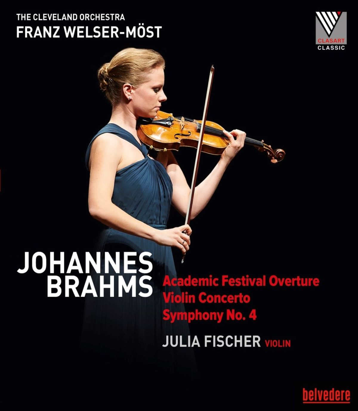 Afbeelding van Julia Fischer, Cleveland Orchestra, Franz Welser-Möst - Brahms: Violin Concert D-Dur