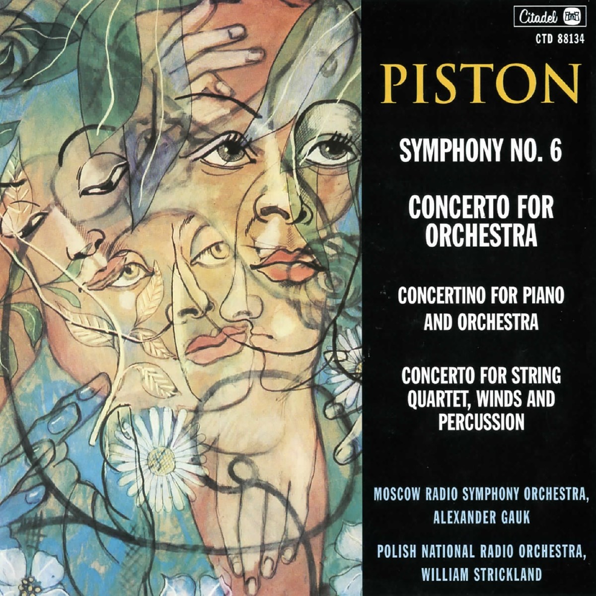 Afbeelding van Moscow Radio Symphony Orchestra, Polish National Radio Symphony Orchestra - Piston: Symphony No. 6/Concerto For Orchestra