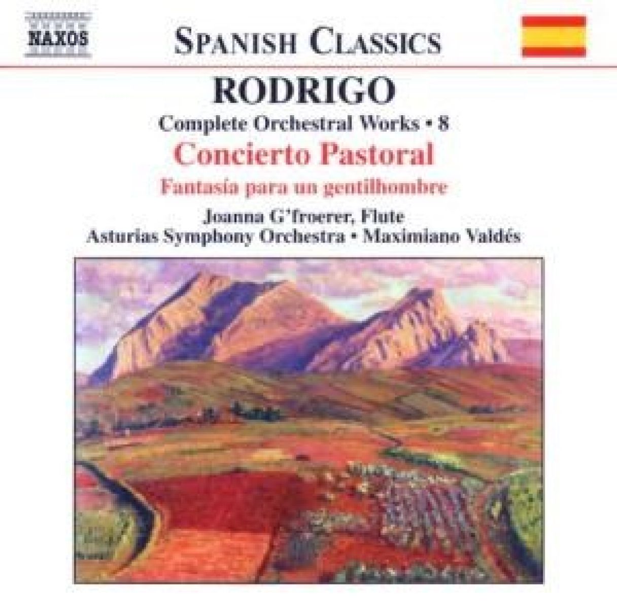 Afbeelding van Joanna G'froerer, Asturias Symphony Orchestra, Maximiano Valdés - Rodrigo: Spanish Class. | Flute Concerto