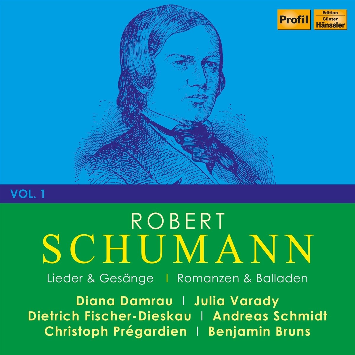 Afbeelding van Diana Damrau, Iulia Várady, Dietrich Fischer-Dieskau, Andreas Schmidt, Christoph Prégardien, Benjamin Bruns - Schumann: Lieder & Gesänge - Romanzen & Balladen