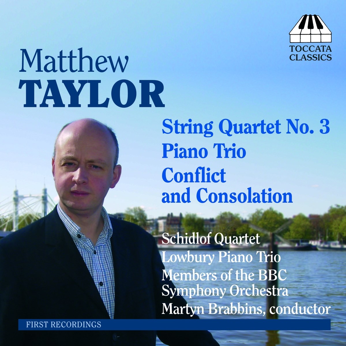 Afbeelding van Schidlof Quartet, BBC Symphony Orchestra, Martyn Brabbins - Matthew Taylor: String Quartet No. 3, Piano Trio, Conflict And Consolation