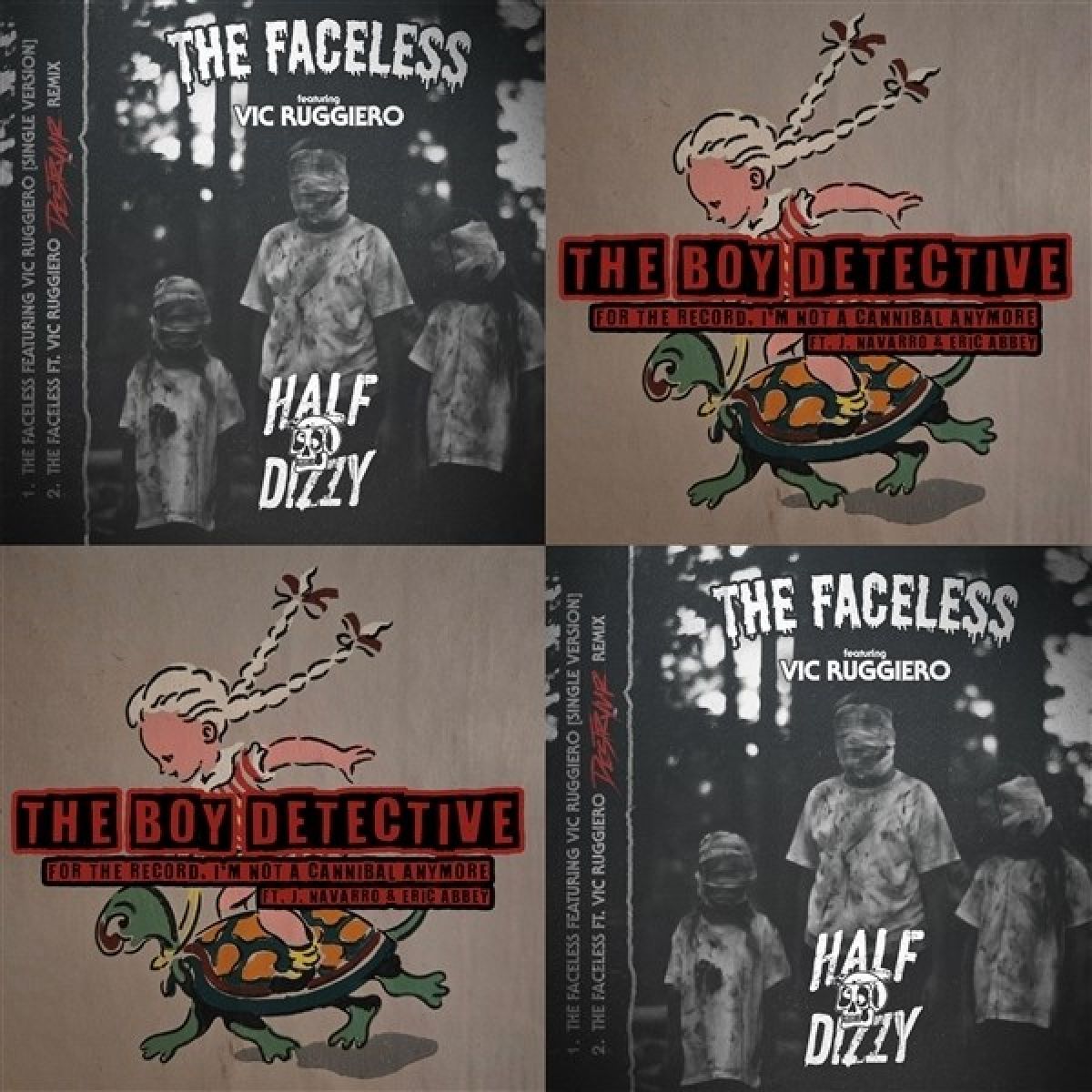 Afbeelding van Half Dizzy & The Boy Detective - The Faceless / For The Record, I'm Not A Cannibal Anymore