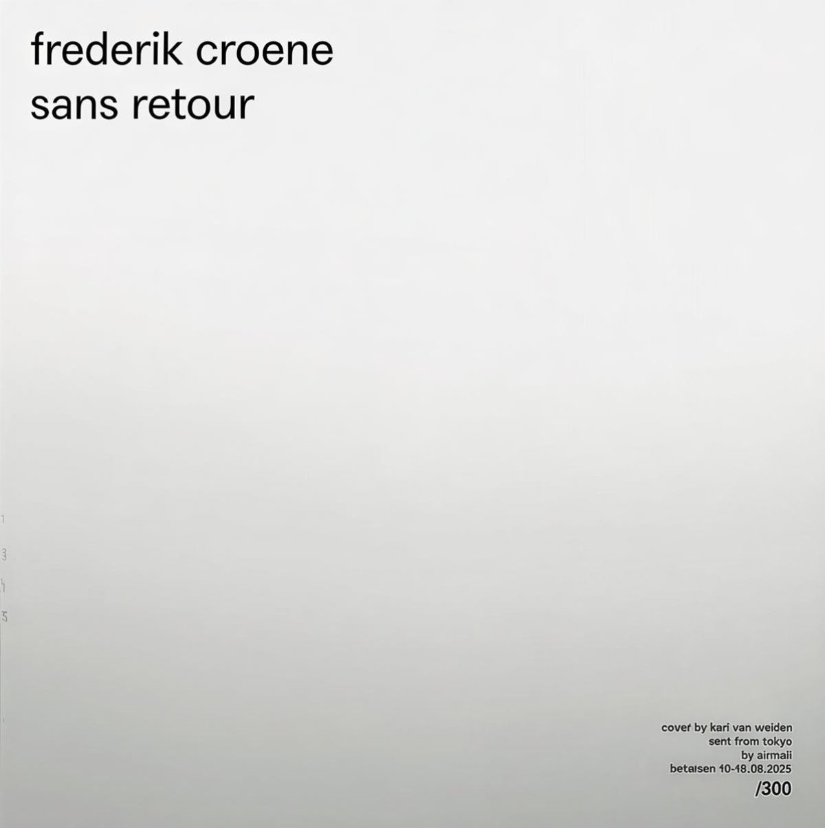 Afbeelding van Frederik Croene - Sans Retour