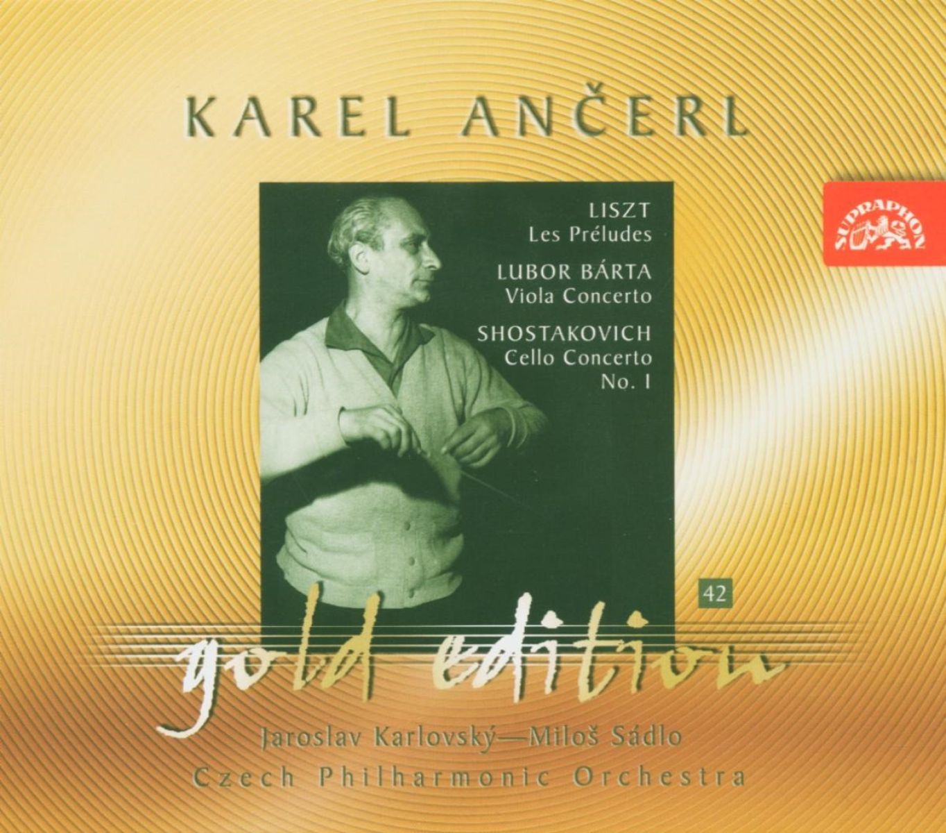 Afbeelding van Czech Philharmonic Orchestra, Karel Ancerl - Ancerl Gold Edition 42. Liszt: Les Preludes - Bárta: Viola Concerto - Shostakovich: Cello Concerto No.1