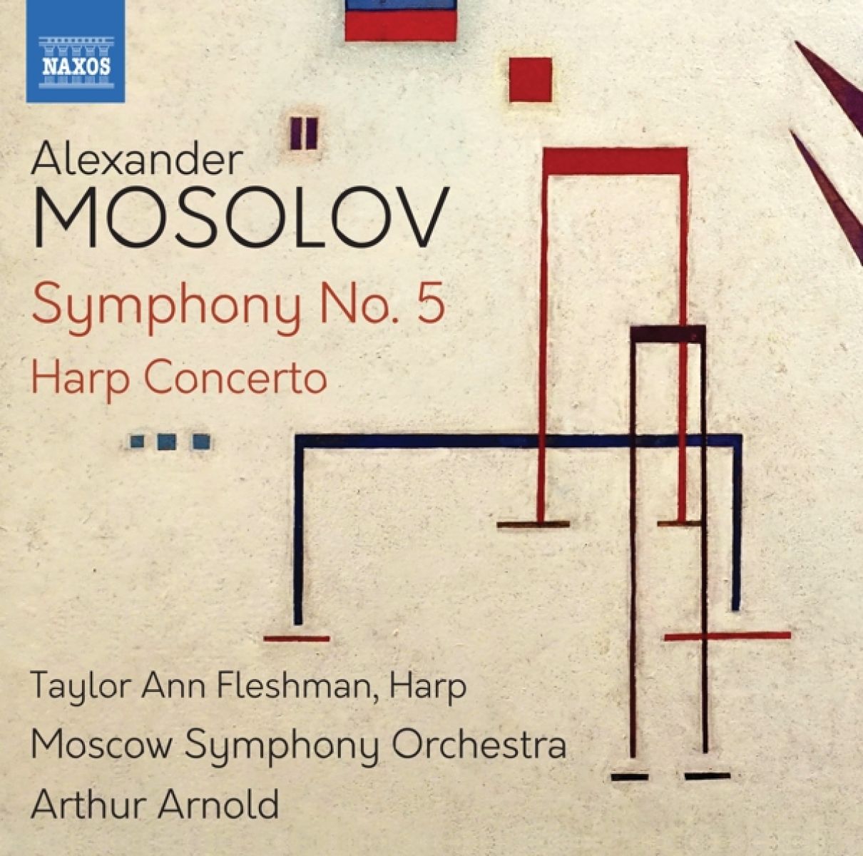 Afbeelding van Taylor Ann Fleshman, Moscow Symphony Orchestra, Arthur Arnold - Mosolov: Symphony No.5 | Harp Concerto