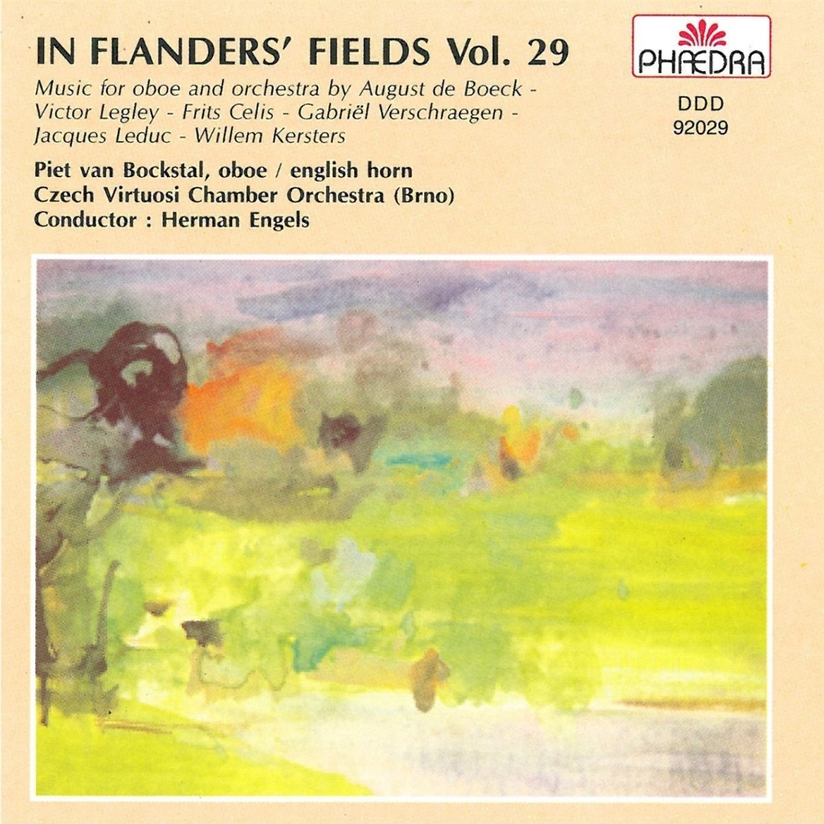 Afbeelding van Czech Virtuosi Chamber, Herman Engels - In Flanders' Fields 29: Belgiam Music For Oboe And Orchestra