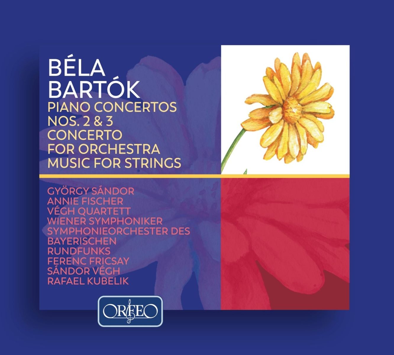 Afbeelding van György Sándor, Annie Fischer, Quatuor Végh, Symphonie-Orchester Des Bayerischen Rundfunks, Ferenc Fricsay, Sándor Végh, Rafael Kubelik - Bartók: Piano Concertos Nos. 2 & 3 | Concerto For Orchestra | Music For Strings