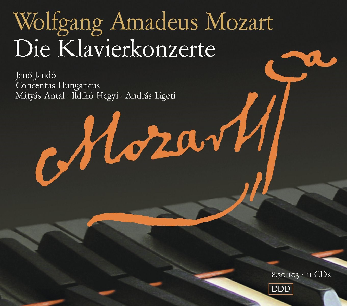 Afbeelding van Jenö Jandó, Concentus Hungaricus - Mozart: Die Klavierkonzerte