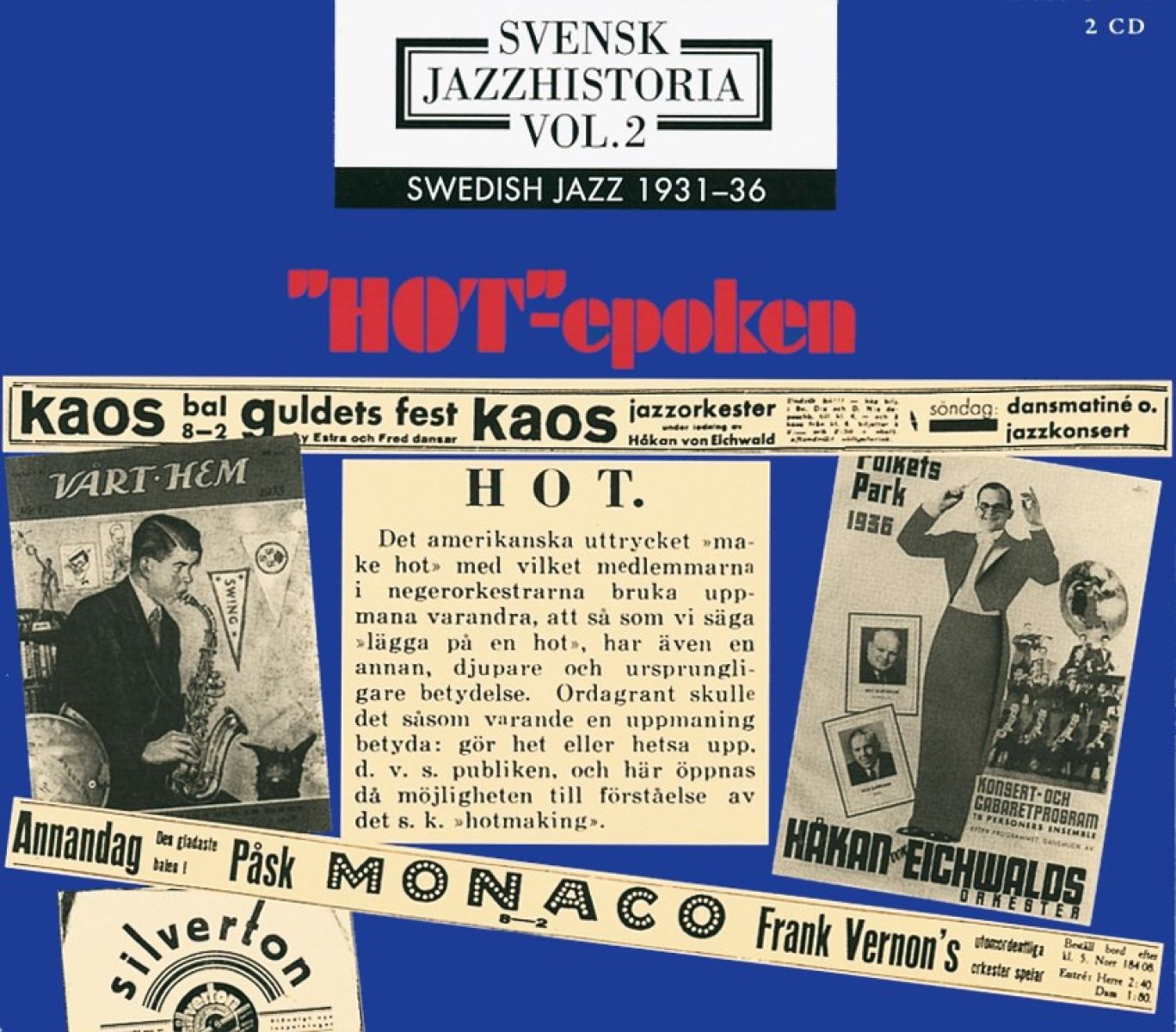 Afbeelding van Various Artists - Svensk Jazzhistoria Vol. 2 - "HOT"-epoken 1930-1936