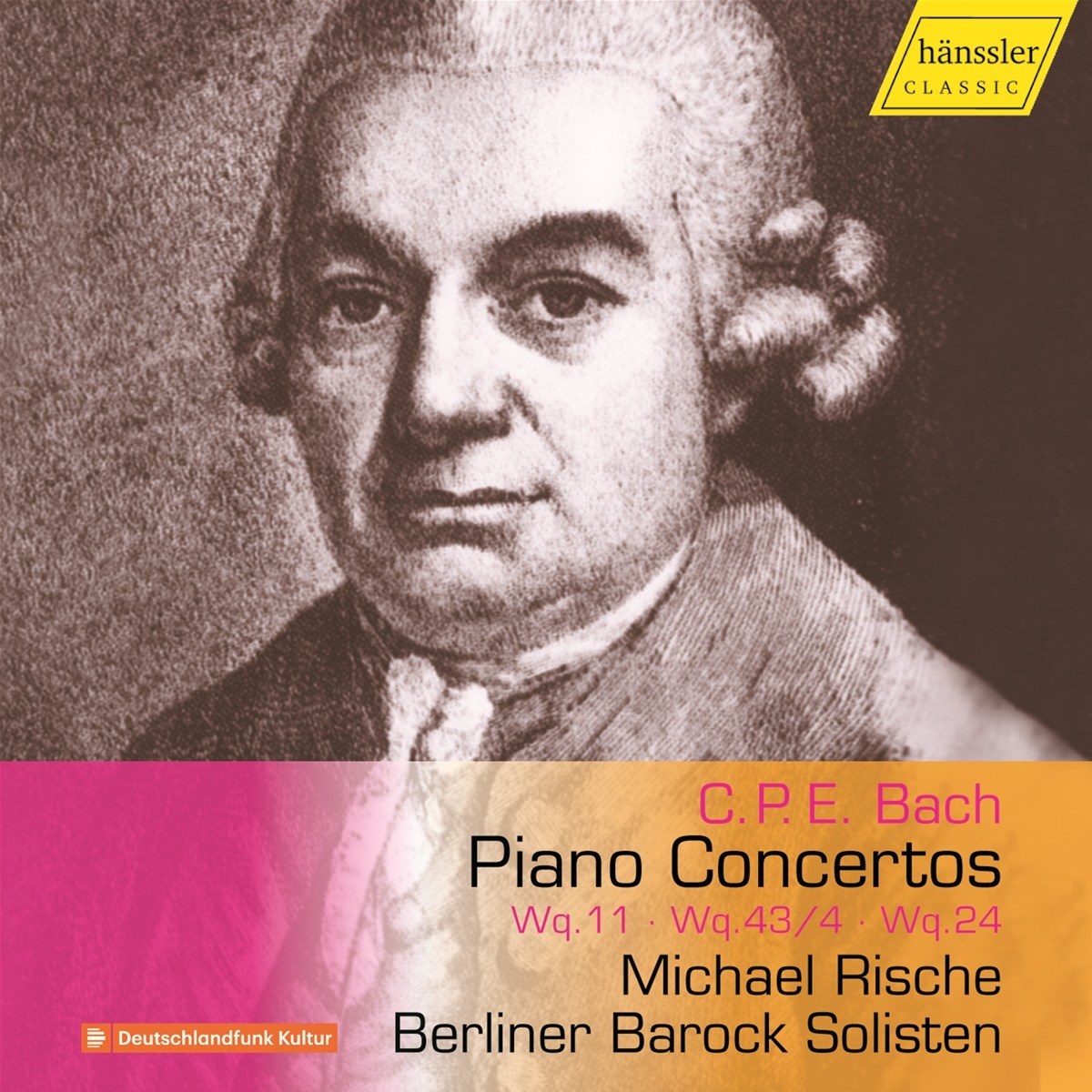 Afbeelding van Michael Rische, Berliner Barock Solisten - C.P.E. Bach: Piano Concertos Wq 11 | Wq 43/4 | Wq 24