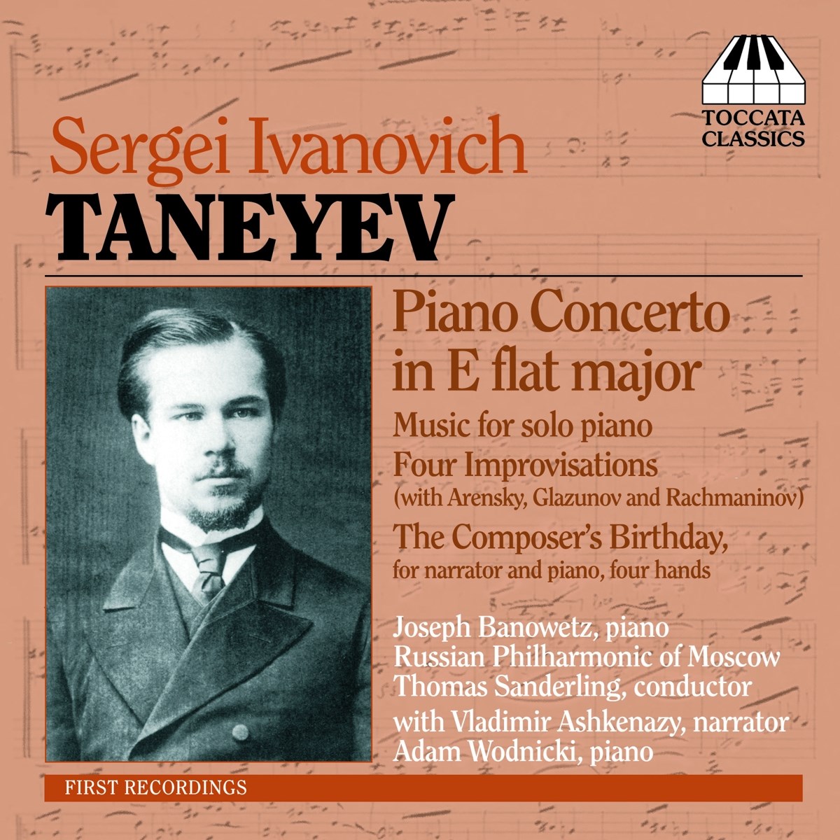 Joseph Banowetz, Russian Philharmonic Orchestra, Thomas Sanderling - Sergei Taneyev: Piano Concerto In E Flat Major, Music For Solo Piano, Four Improvisations, The Composer’s Birthday