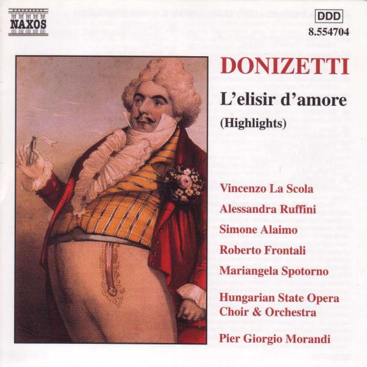 Afbeelding van Vincenzo La Scola, Alessanra Ruffini, Simone Alaimo, Roberto Frontali - Donizetti: L'Elisir d'Amore (Highlights)