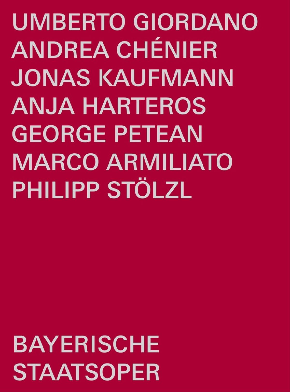 Afbeelding van Bayerisches Staatsorchester, Marco Armiliato - Andrea Chenier