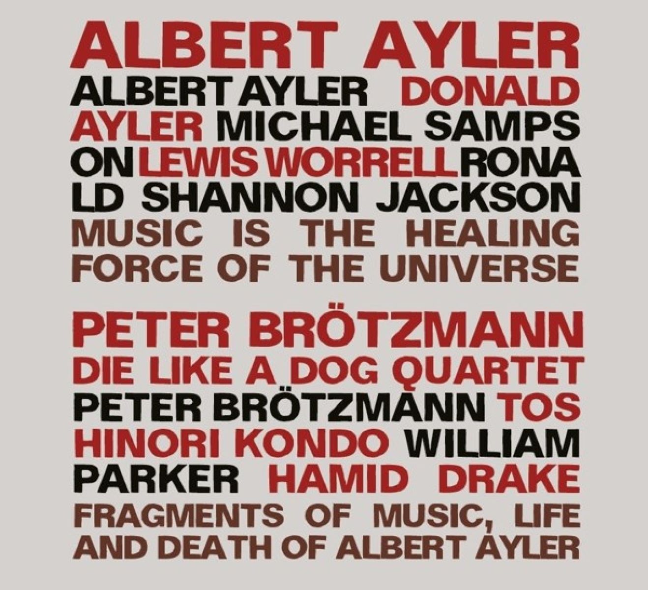 Afbeelding van Albert Ayler & Peter Brötzmann - Music Is The Healing Force Of The Universe | Fragments Of Music, Life And Death Of Albert Ayler