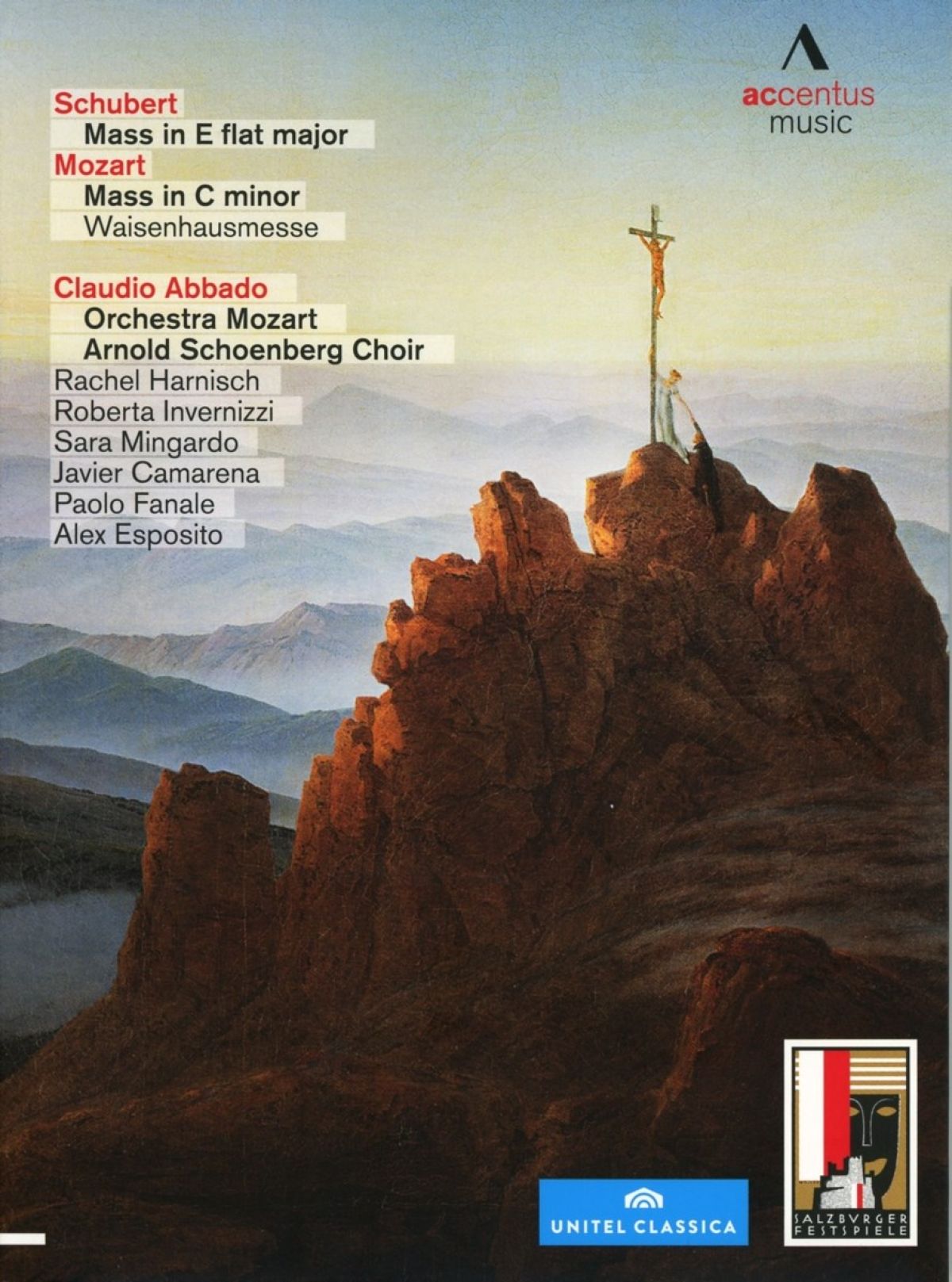 Afbeelding van Orchestra Mozart & Arnold Schönberg Choir, Claudio Abbado - Schubert/Mozart: Masses