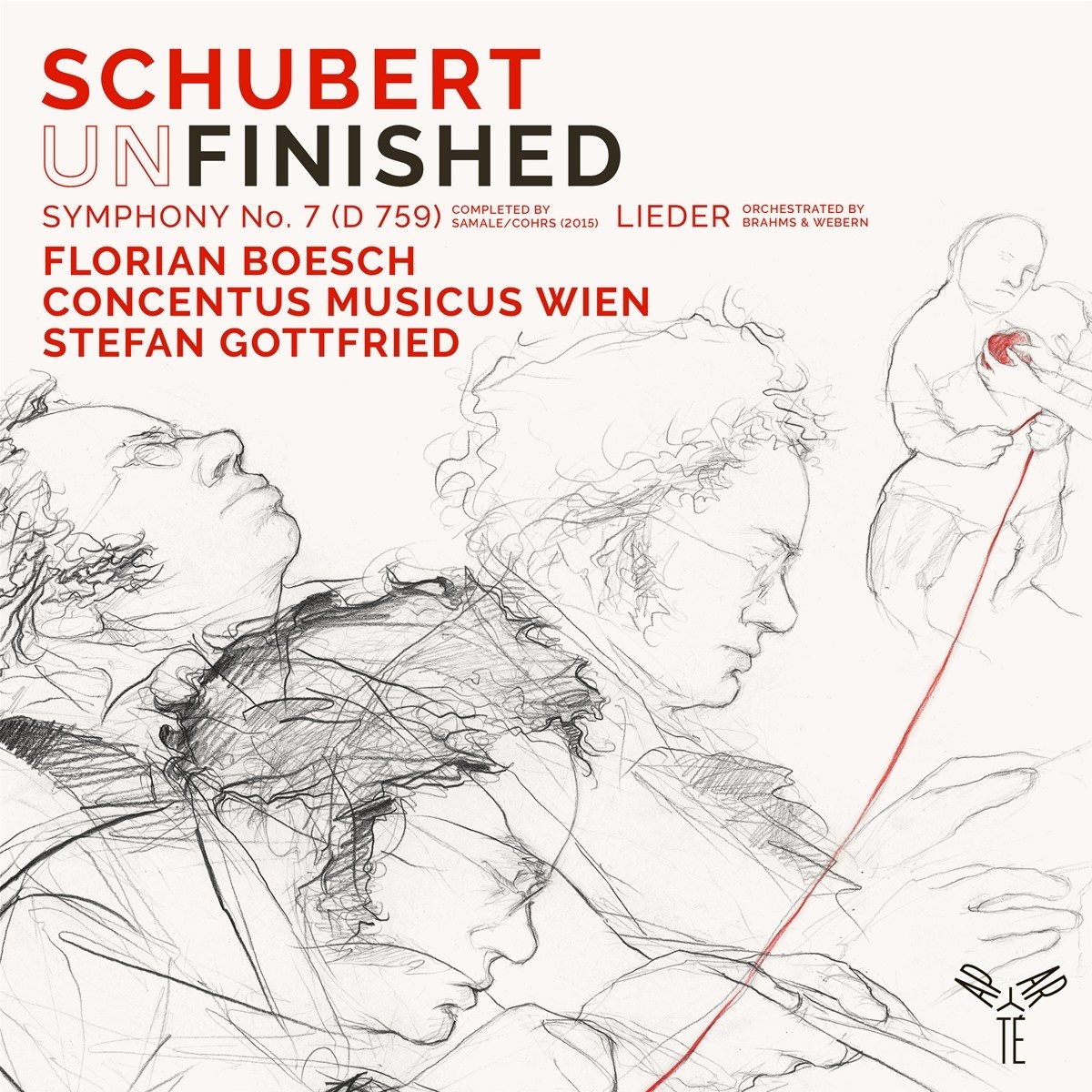Afbeelding van Florian Boesch, Concentus Musicus Wien, Stefan Gottfried - Schubert (un)finished - Symphony No7 (D 759) - Lieder Orchestrated By Brahms & Webern