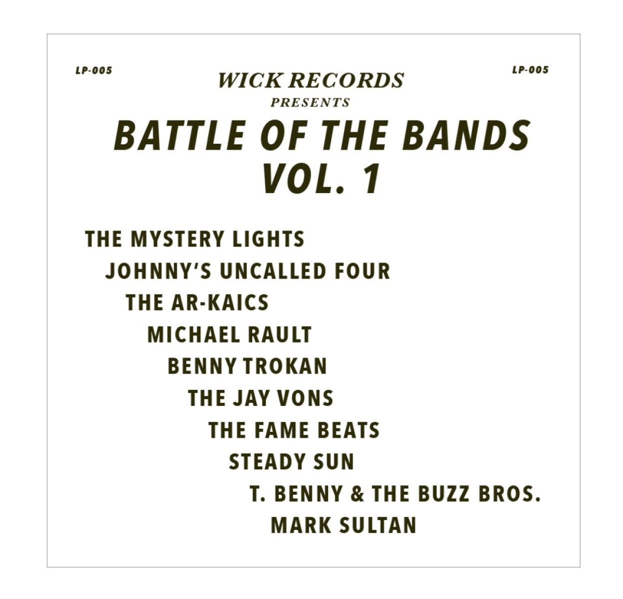 Various Artists - Wick Records Presents - Battle Of The Bands Vol. 1