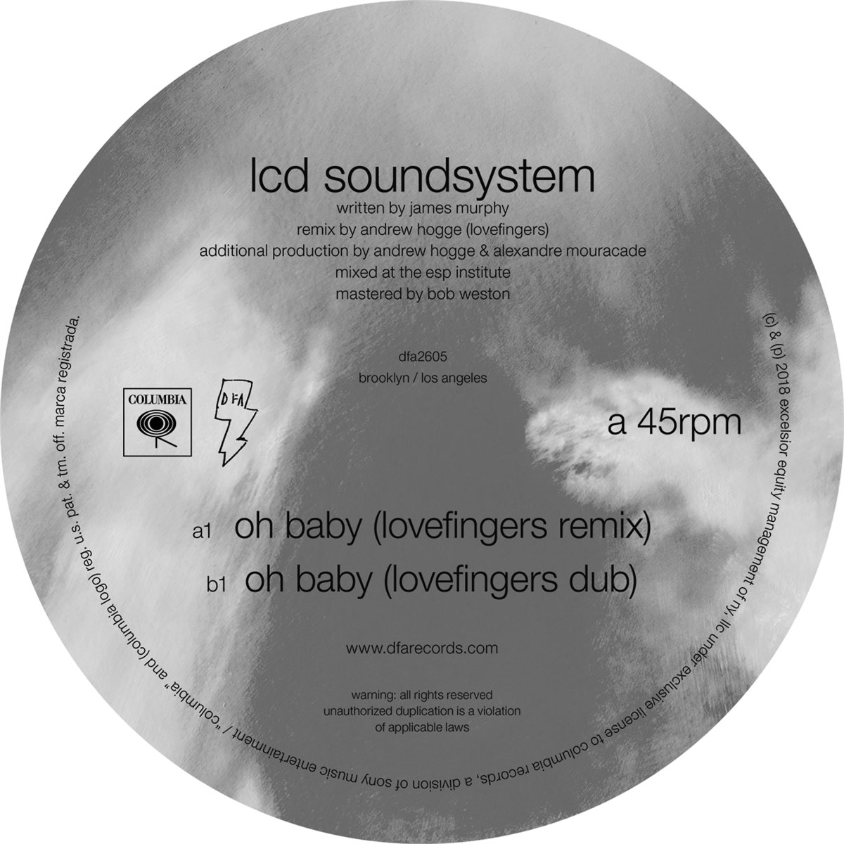 Afbeelding van LCD Soundsystem - Oh Baby (Lovefingers Remix)