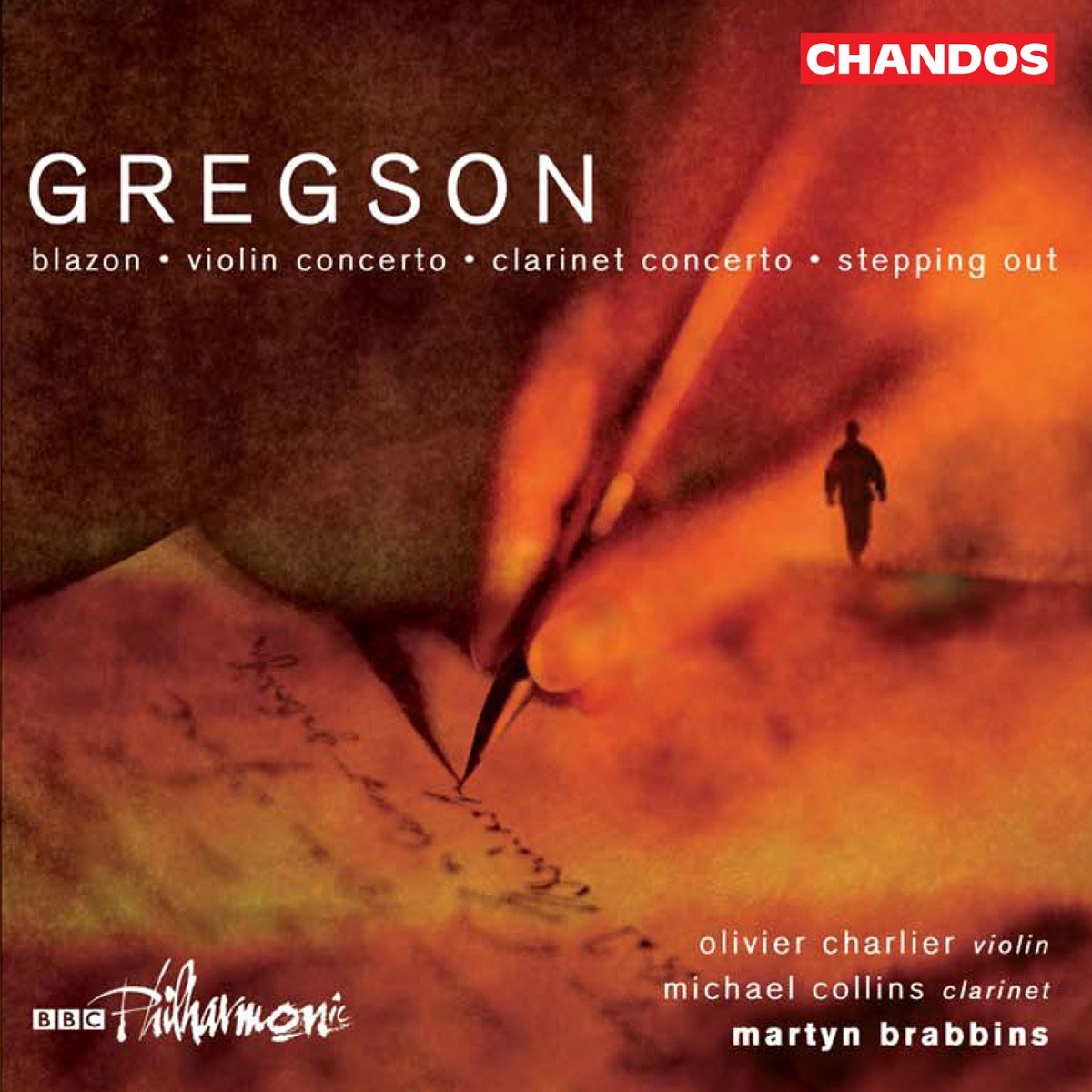Afbeelding van Olivier Charlier, Michael Collins, BBC Philharmonic Orchestra - Gregson: Blazon | Violin Concerto | Clarinet Concerto | Stepping Out