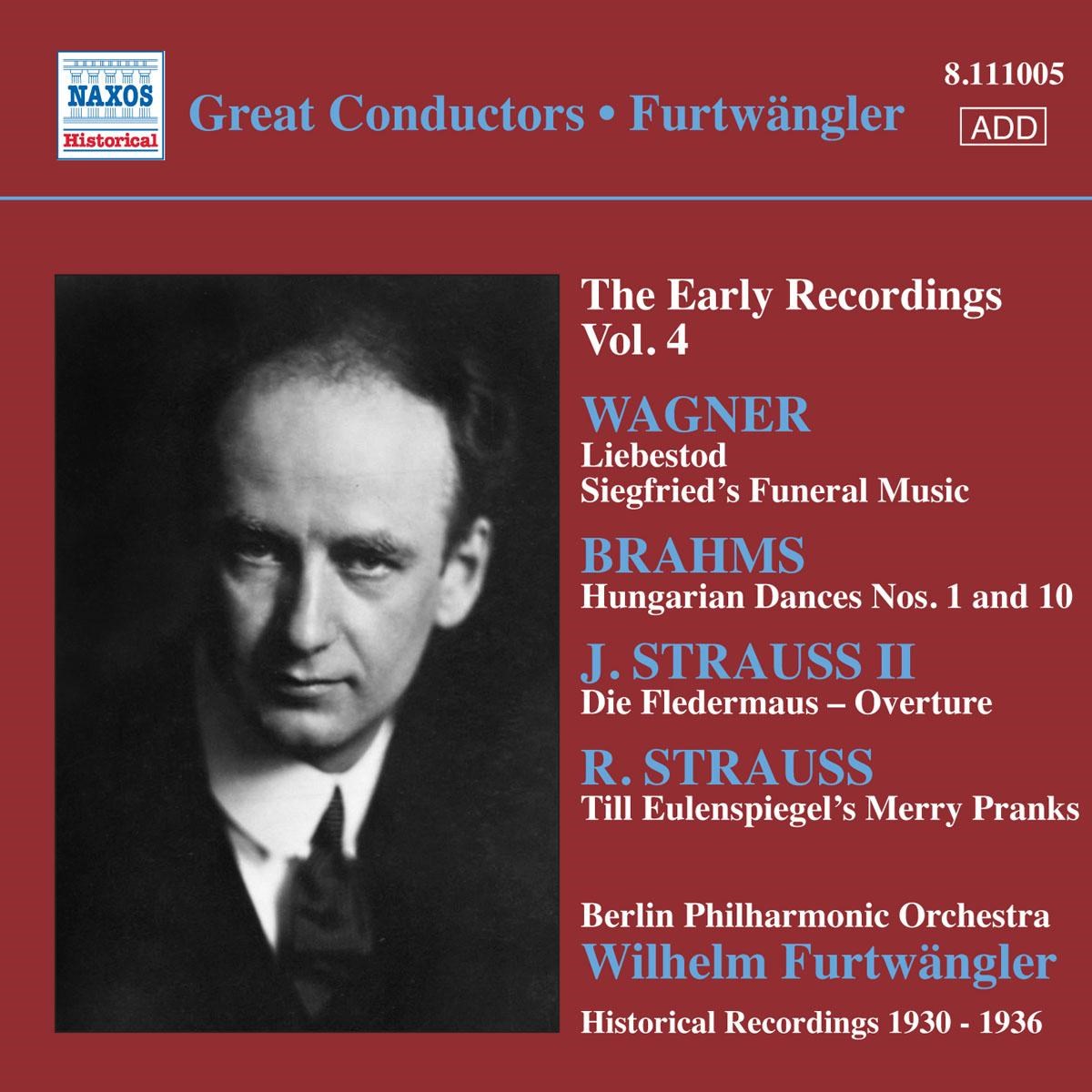 Afbeelding van Berlin Philharmonic Orchestra, Wilhelm Furtwänger - Early Recordings Volume 4