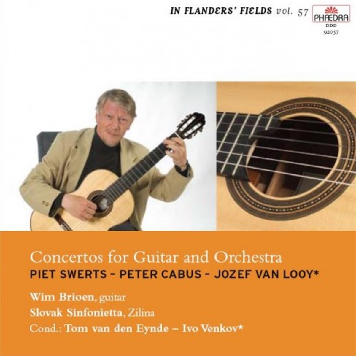 Afbeelding van Wim Brioen & Slovak Sinfonietta - In Flanders' Fields Vol.57 - Concertos For Guitar