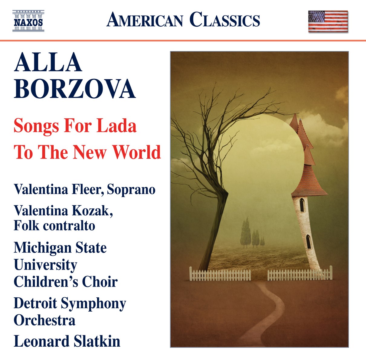 Afbeelding van Valentina Fleer, Valentina Kozak, Detroit Symphony Orchestra, Leonard Slatkin - Borzova: Songs For Lada To The New World