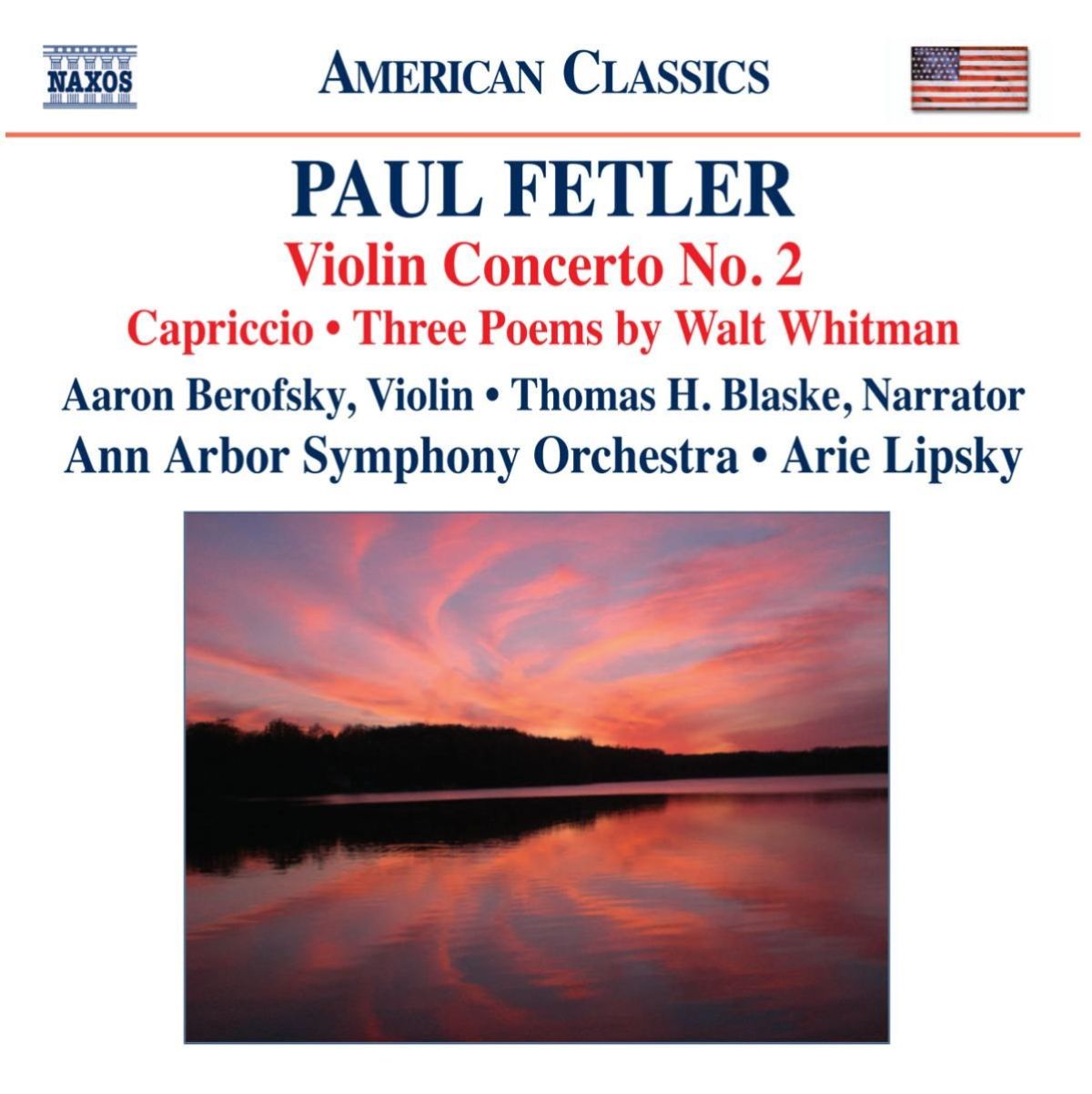 Aaron Berofsky, Thomas H.Blaske, Ann Arbor Symphony Orchestra, Arie Lipsky - Fetler: Violin Concerto No.2