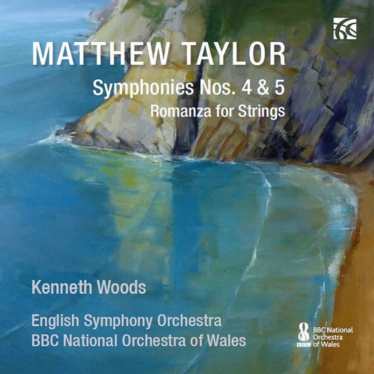 Afbeelding van Kenneth Woods, English Symphony Orchestra, BBC National Orchestra Of Wales - Taylor: Symphonies No.4 And No.5 - Romanza For Strings