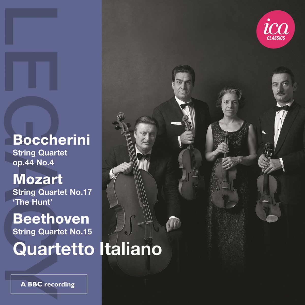 Quartetto Italiano - Boccherini: String Quartet Op.44 N°4 | Mozart: String Quartet N°17 "Hunt" | Beethoven: String Quartet N°15
