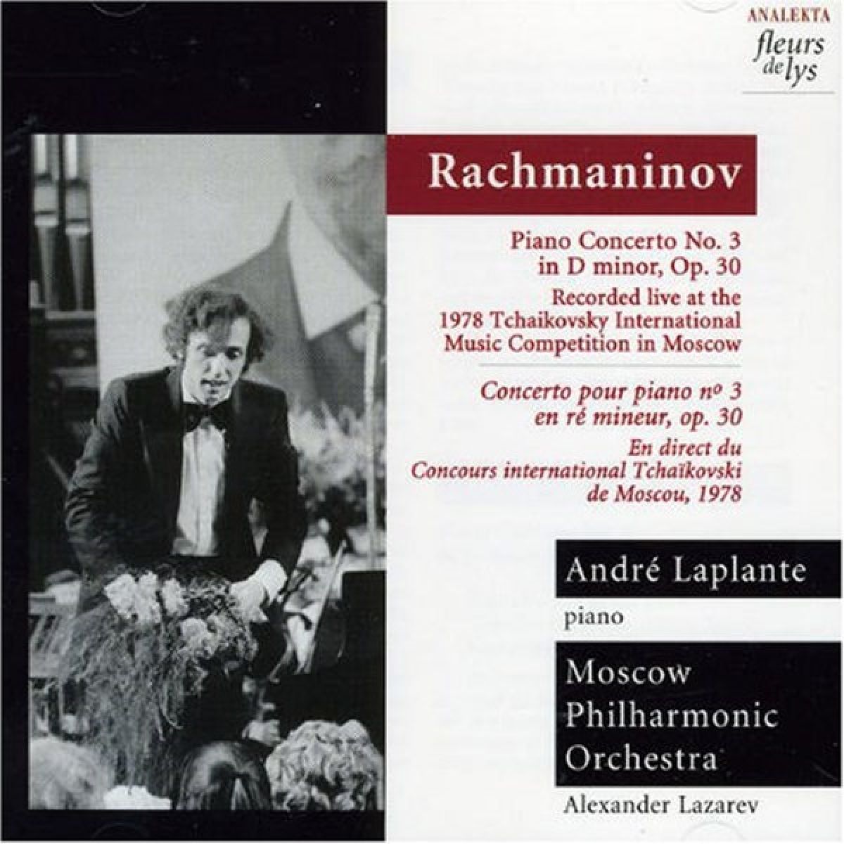 Afbeelding van André Laplante, Moscow Philharmonic Orchestra, Alexander Lazarev - Rachmaninov: Concerto Pour Piano No.3