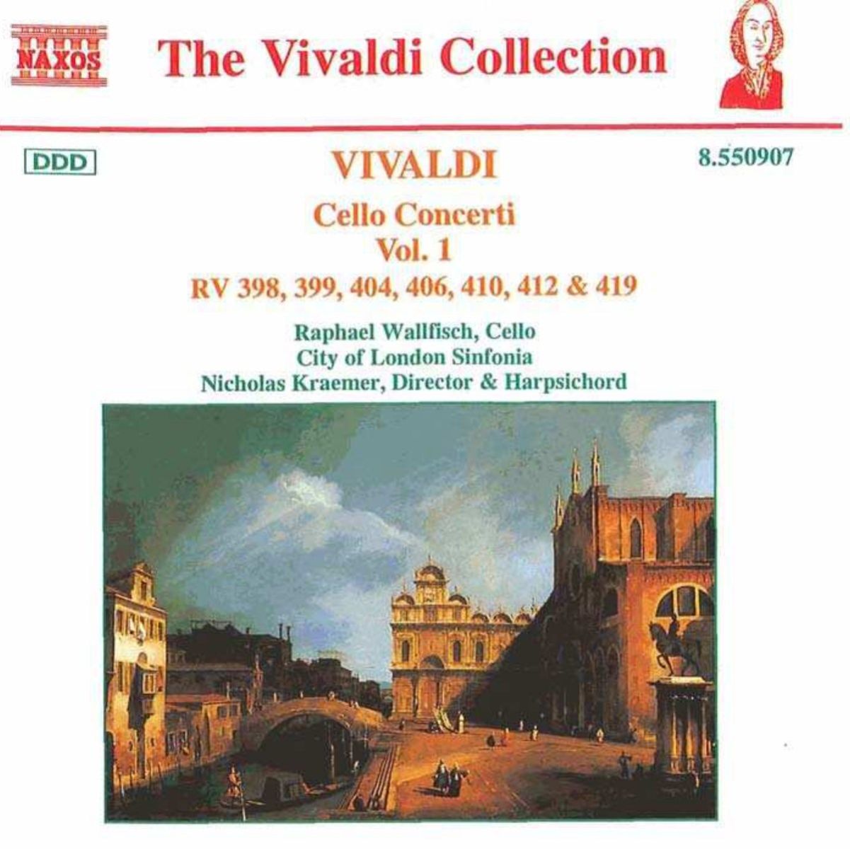 Afbeelding van Raphael Wallfisch, City Of London Sinfonia, Nicholas Kraemer - Vivaldi: Cello Concertos Vol. 1
