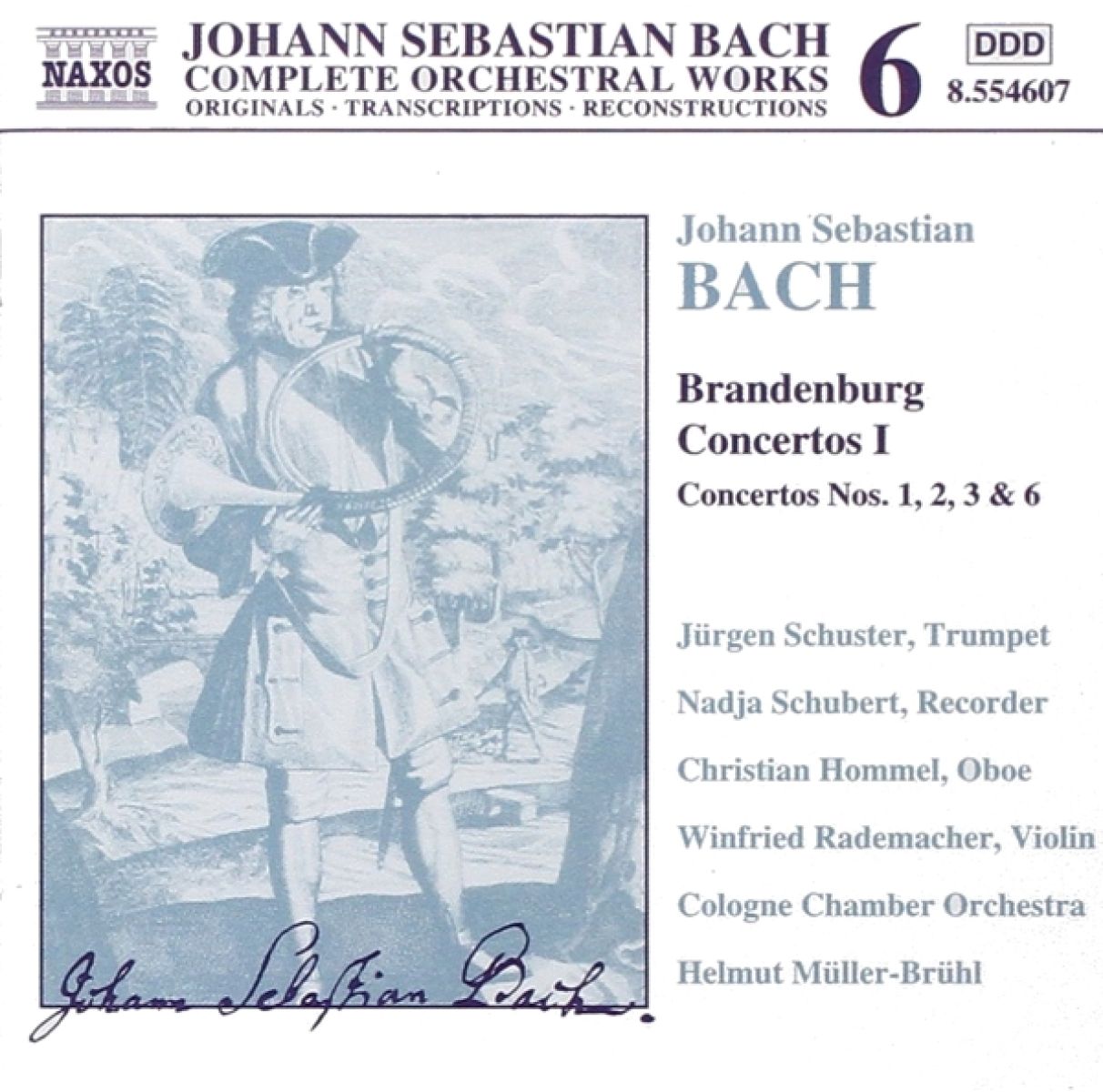 Afbeelding van Cologne Chamber Orchestra, Helmut Müller-Brühl - J.S. Bach: Brandenburg Concertos Nos. 1,2,3,6