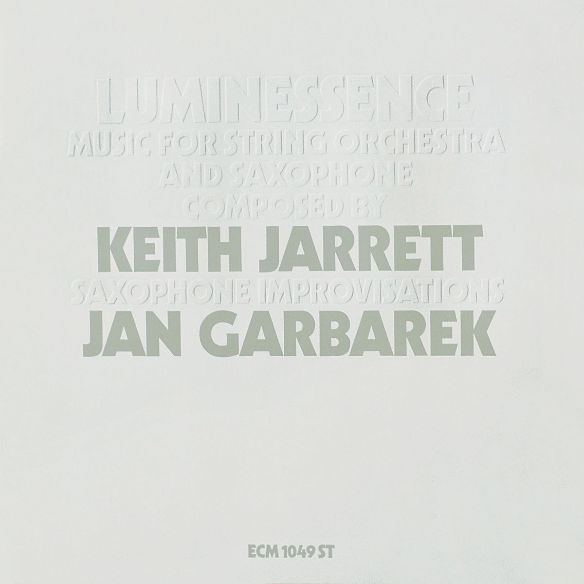 Afbeelding van Keith Jarrett & Jan Garbarek - Luminessence