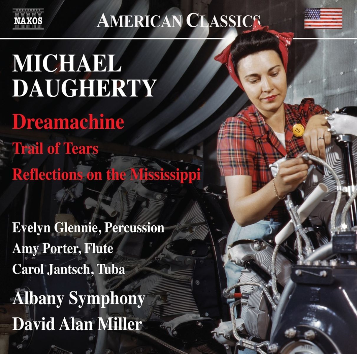 Afbeelding van Evelyn Glennie, Amy Porter, Carol Jantsch, David Alan Miller, Albany Symphony Orchestra - Daugherty: Dreamachine | Trail Of Tears | Reflections On The Mississippi