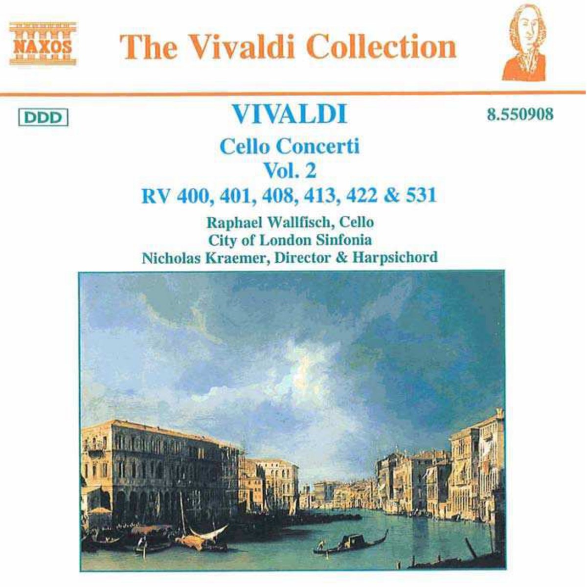 Raphael Wallfisch, City Of London Sinfonia, Nicholas Kraemer - Vivaldi: Cello Concertos Vol. 2