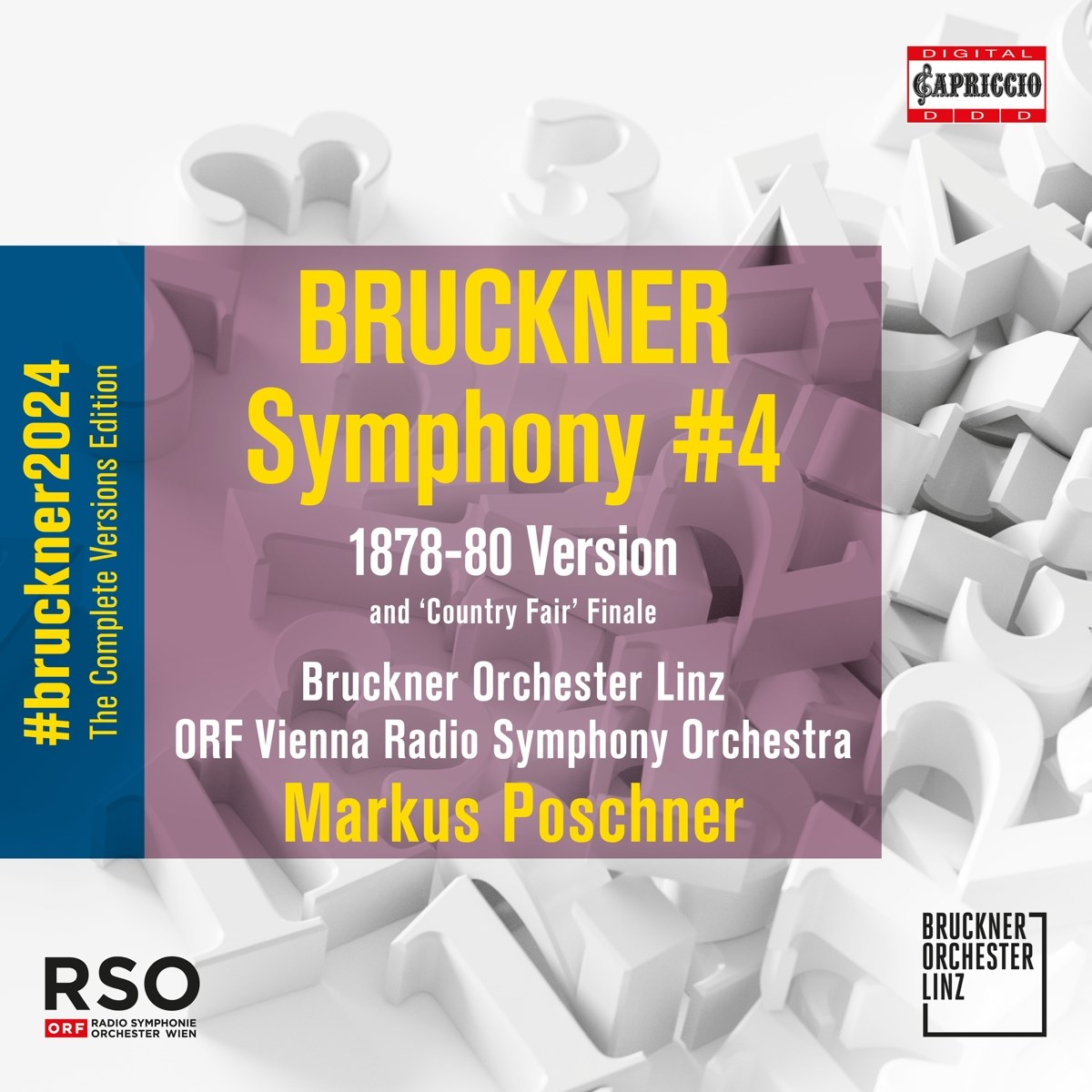 Afbeelding van Bruckner Orchestra Linz, ORF Radio-Symphonieorchester Wien, Markus Poschner - Bruckner: Symphony No.4 (1878-1880) - 'Country Fair' Finale