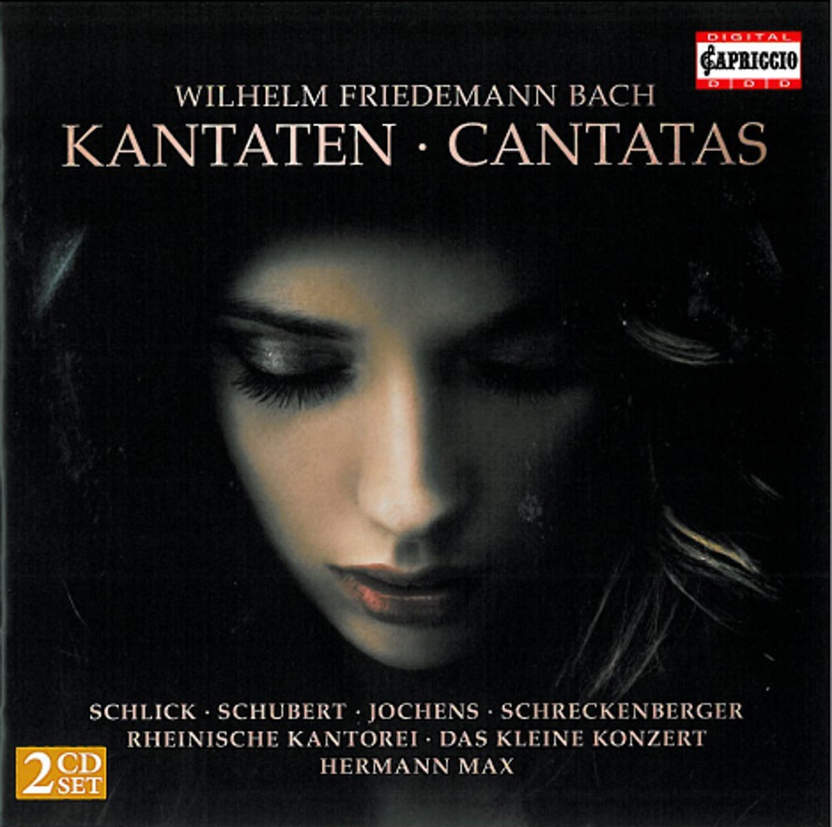 Afbeelding van Barbara Schlick, Claudia Schubert, Wilfried Jochens, Stephan Schreckenberger, Rheinische Kantorei, Das Kleine Konzert, Hermann Max - W.F. Bach.: Cantatas