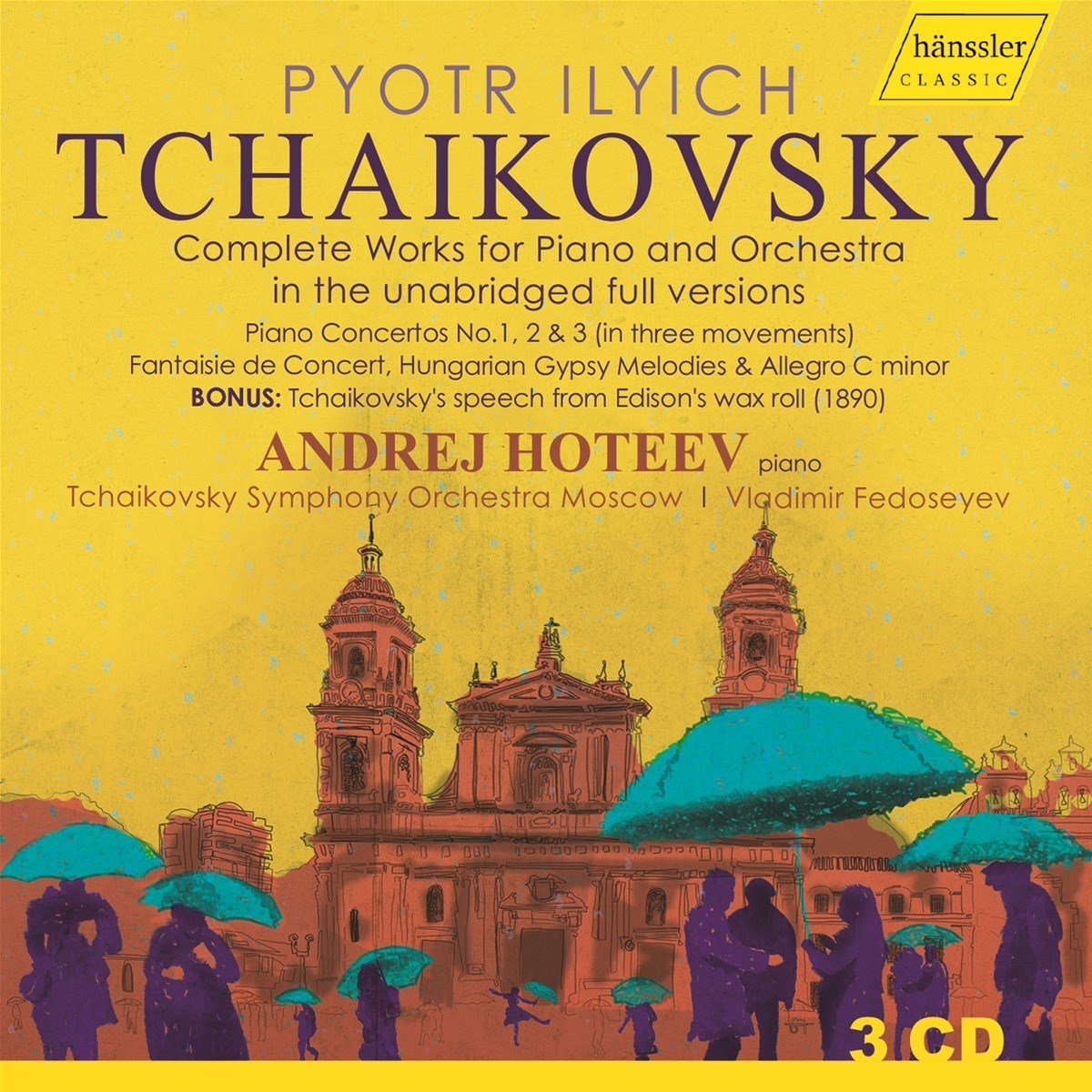 Afbeelding van Andrej Hoteev, Tchaikovsky Symphony Orchestra, Vladimir Fedoseyev - Tchaikovsky: Complete Works For Piano And Orchestra In The Unabridged Full Versions