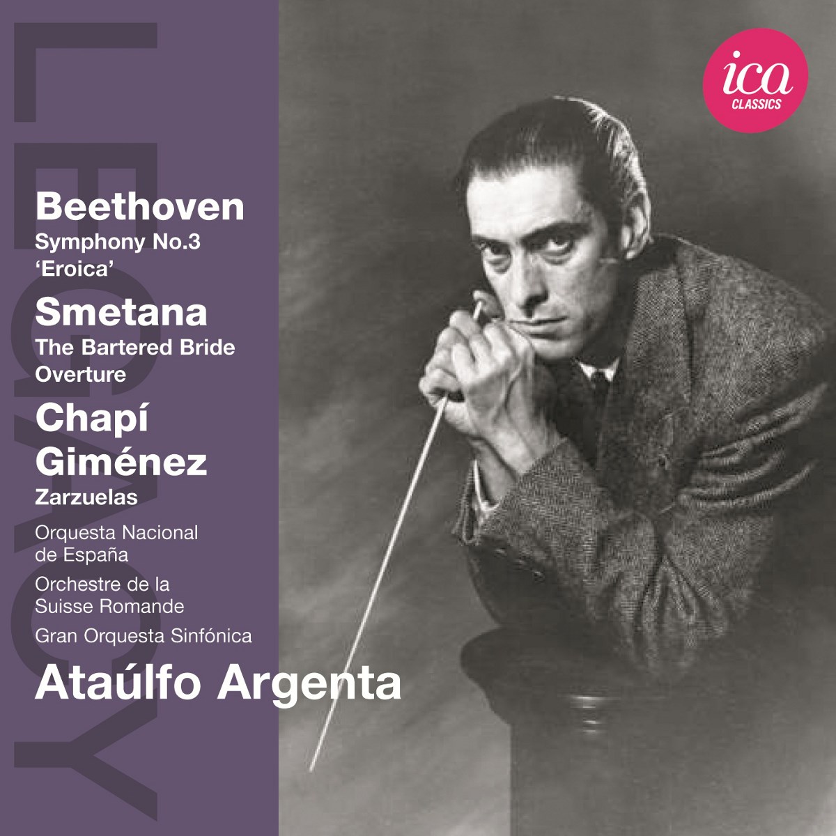 Afbeelding van Orquesta Nacional de España, Ataúlfo Argenta - Beethoven: Symphony No.3 Eroica | Smetana: The Bartered | Giménez: Zarzuelas