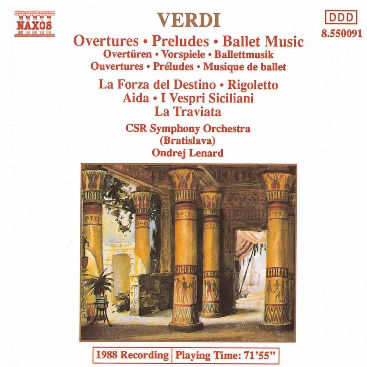 Afbeelding van Czecho-Slovak Radio Symphony Orchestra - Verdi: Overtures | Preludes | Ballet Music
