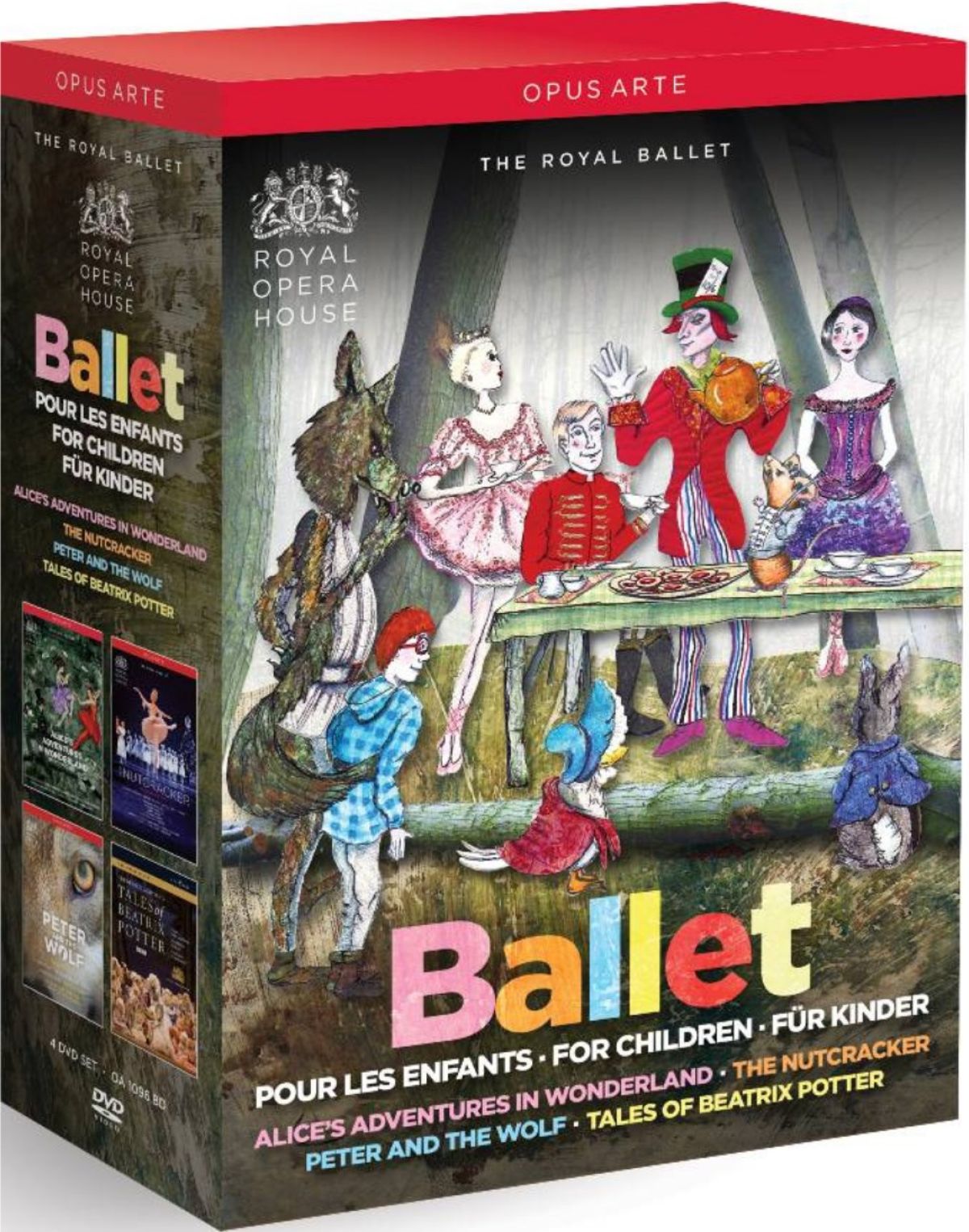 Afbeelding van Royal Opera House, The Royal Ballet - The Nutcracker/Alice's Adventures in Wonderland/Peter and the Wolf/Tales of Beatrix Potter