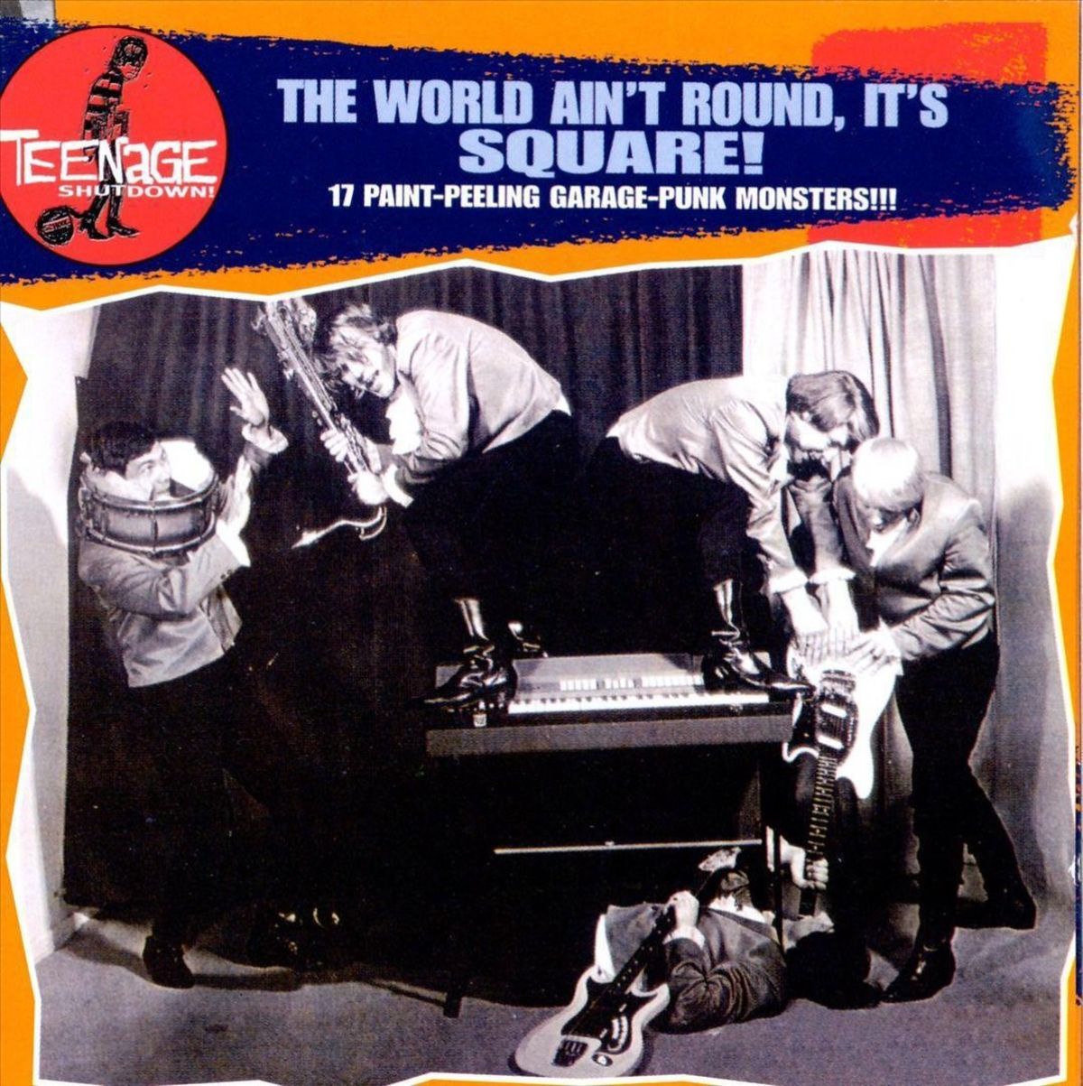 Afbeelding van Various Artists - The World Ain't Round, It's Square! (17 Paint-Peeling Garage-Punk Monsters!!!)
