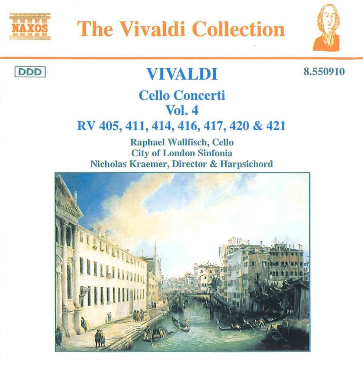 Afbeelding van Raphael Wallfisch, City Of London Sinfonia, Nicholas Kraemer - Vivaldi: Cello Concertos Vol. 4