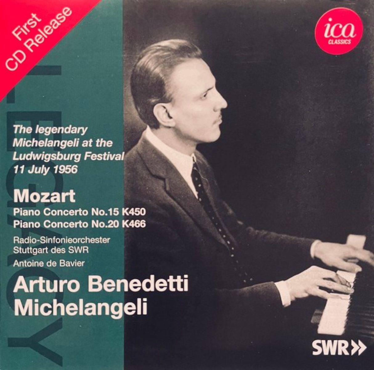 Afbeelding van Arturo Benedetti Michelangeli, Radio-Sinfonieorcheter Stuttgart Des SWR, Antoine De Bavier - Mozart: Piano Concerto Nos.15 & 20