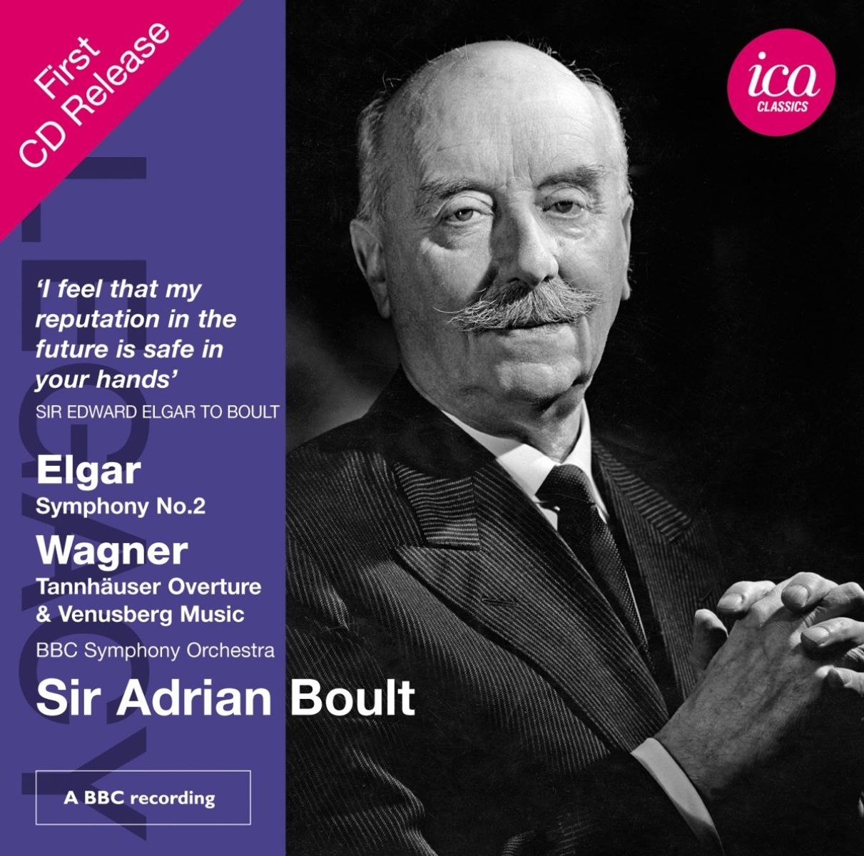 Afbeelding van BBC Symphony Orchestra, Sir Adrian Boult - Elgar: Symphony No.2 - Wagner: Tannhäuser Overture