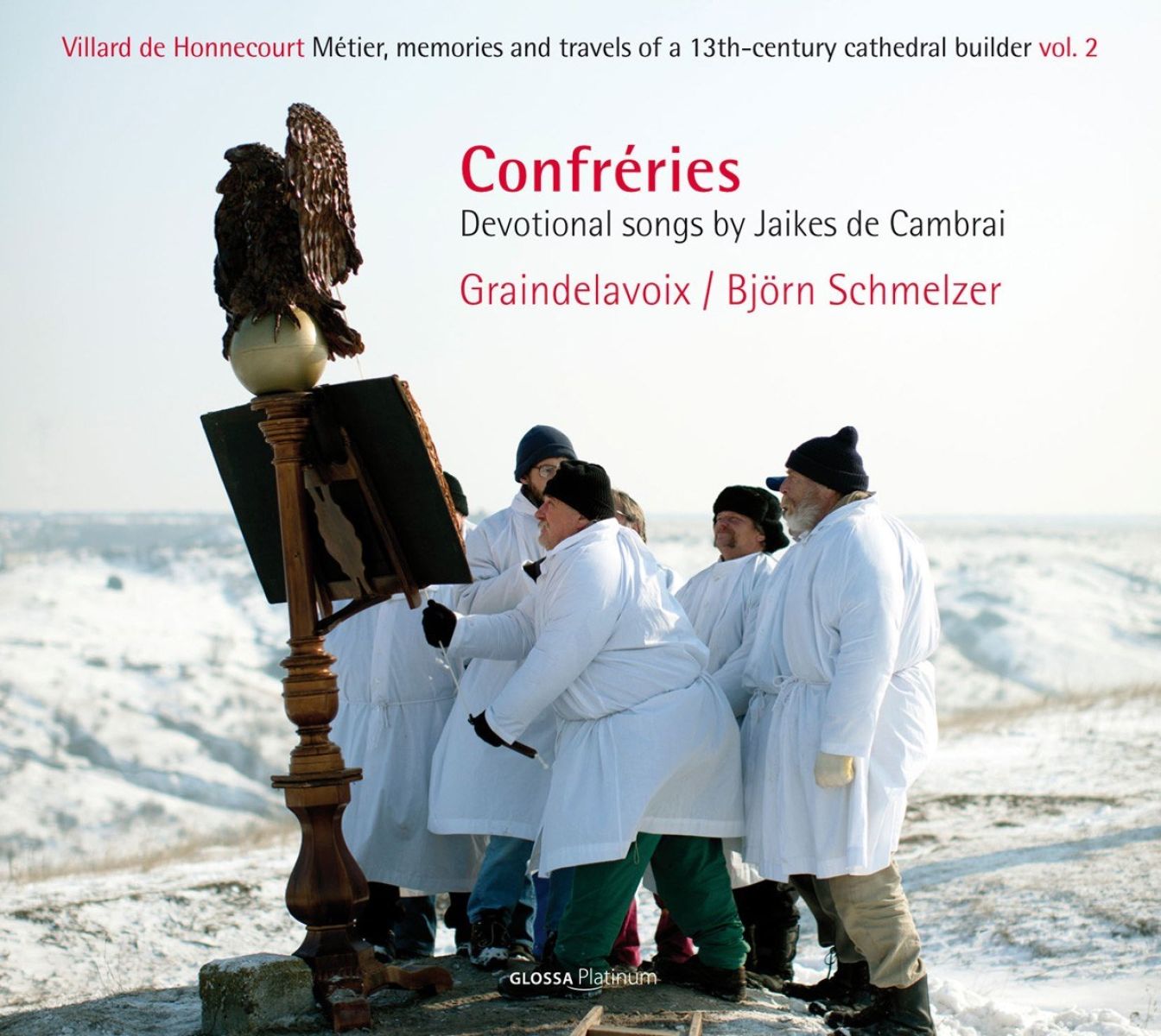 Afbeelding van Graindelavoix, Björn Schmelzer - Confréries: Devotional Songs By Jaikes de Cambrai - Villard de Honnecourt : Métier, Memories And Travels Of A 13th-Century Cathedral Builder, Vol. 2